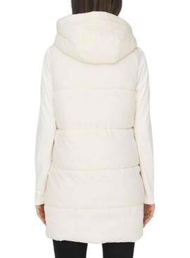 Gilet Only Lina Puffer Bianco per Donna