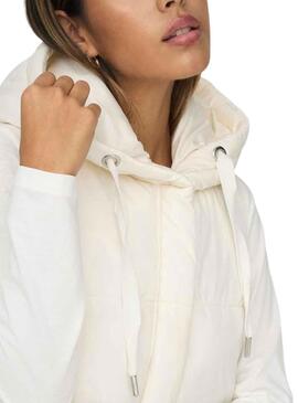 Gilet Only Lina Puffer Bianco per Donna