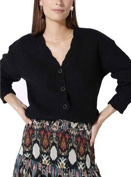 Giacca Naf Naf Knitted Canale Nero per Donna