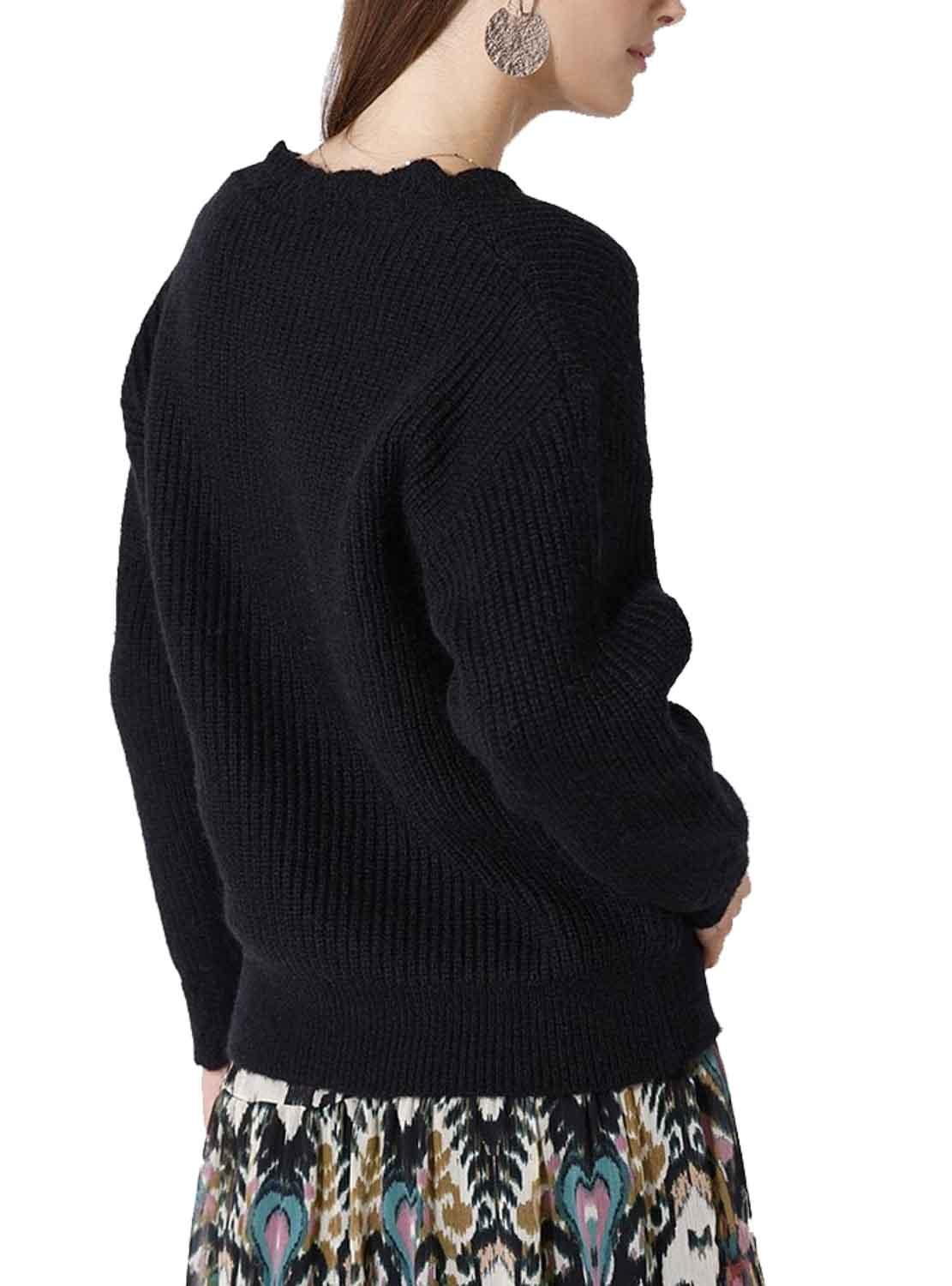 Giacca Naf Naf Knitted Canale Nero per Donna