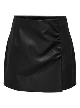 Gonna Only Sì Faux Leather Nero per Donna