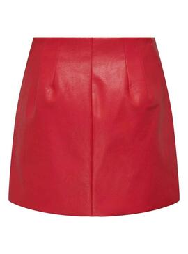 Gonna Only Sì Faux Leather Rosso per Donna