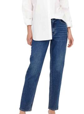 Pantaloni Only Robbie Mom Longer Blu per Donna