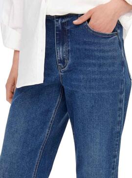 Pantaloni Only Robbie Mom Longer Blu per Donna