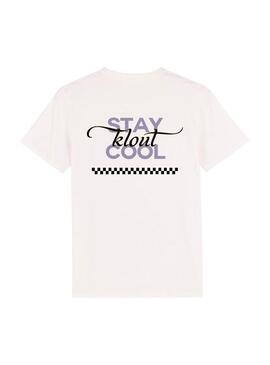 T-Shirt Klout Cool Bianco Unisex