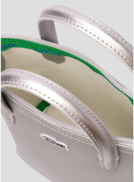 Borsa Lacoste XS Shopping Croce Plateado Donna