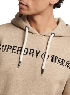 Felpa Superdry Workwear Logo Beige Uomo