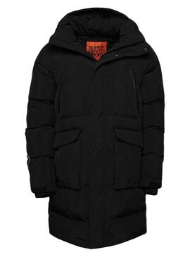 Giacca Superdry Longlinea Padded Nero Uomo