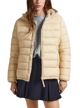 Piumini Pepe Jeans Maddie Imbottito Beige Donna