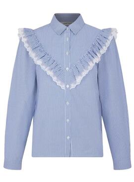 Camicia Naf Naf Babydoll Blu per Donna