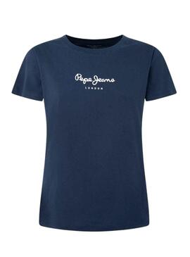 T-Shirt Pepe Jeans Wendys Blu Navy per Donna