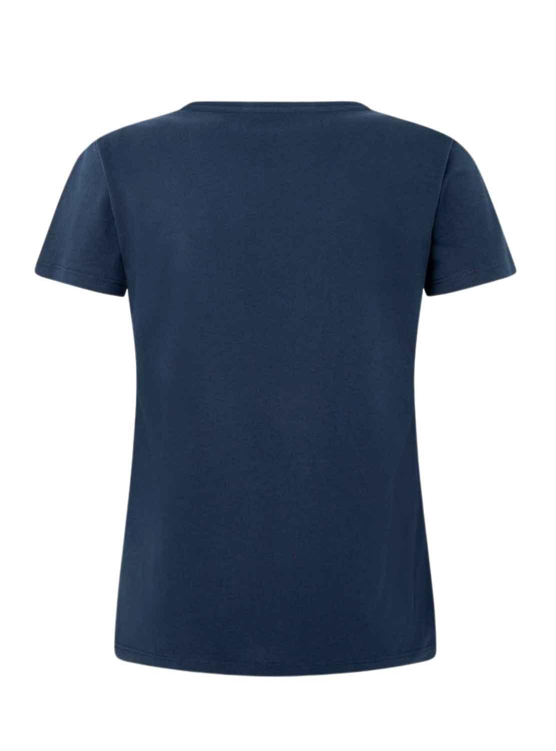 T-Shirt Pepe Jeans Wendys Blu Navy per Donna