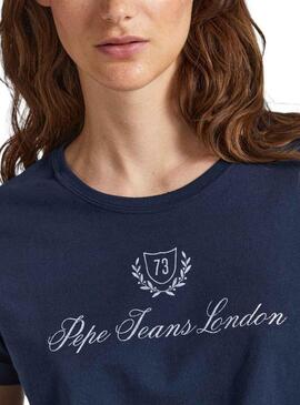 T-Shirt Pepe Jeans Vivian Blu per Donna