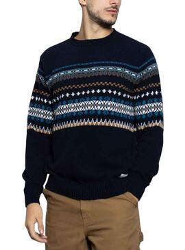 Pullover Klout Yacar Blu Navy per Uomo