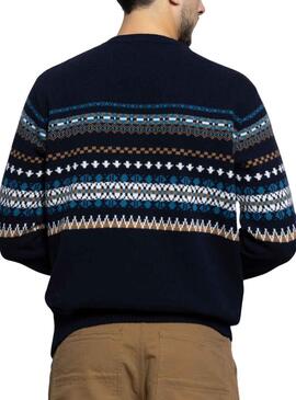 Pullover Klout Yacar Blu Navy per Uomo