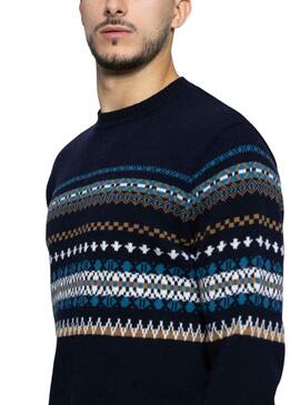 Pullover Klout Yacar Blu Navy per Uomo