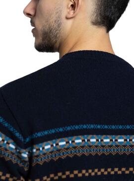 Pullover Klout Yacar Blu Navy per Uomo