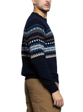 Pullover Klout Yacar Blu Navy per Uomo