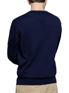 Pullover Klout Basic Blu Navy per Uomo