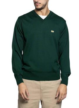 Pullover Klout Basic Pico Verde per Uomo