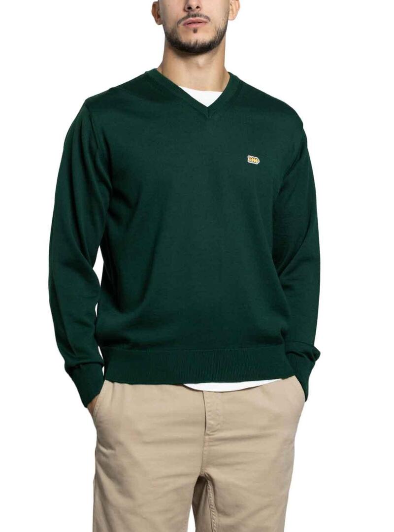 Pullover Klout Basic Pico Verde per Uomo