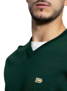 Pullover Klout Basic Pico Verde per Uomo