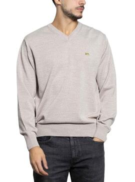 Pullover Klout Basic Pico Beige per Uomo