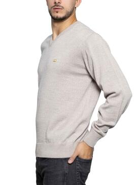 Pullover Klout Basic Pico Beige per Uomo