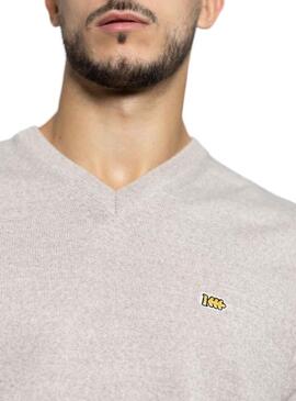 Pullover Klout Basic Pico Beige per Uomo