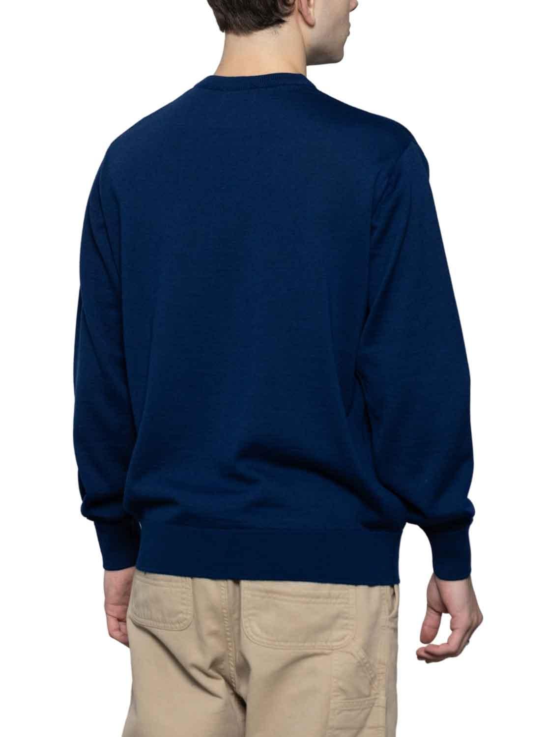 Pullover Klout Basic Blu per Uomo