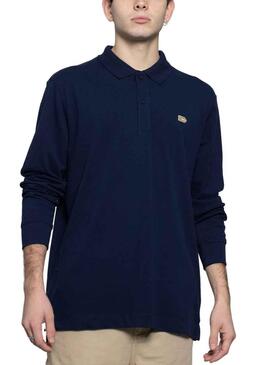 Polo Basic Klout Blu Navy Manica Lunga