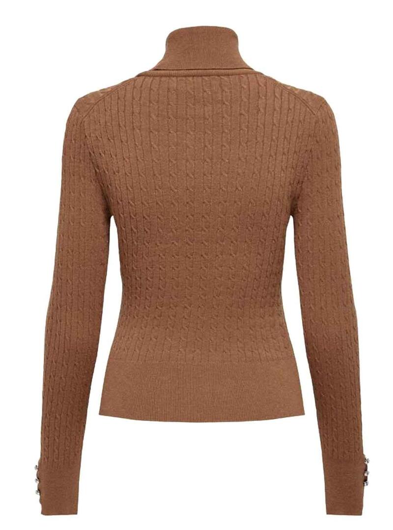 Pullover Only Lorelai Marrone per Donna