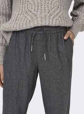 Pantaloni Only Shay Grigio Espiga per Donna