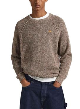 Pullover Pepe Jeans Sherwood Marrone per Uomo