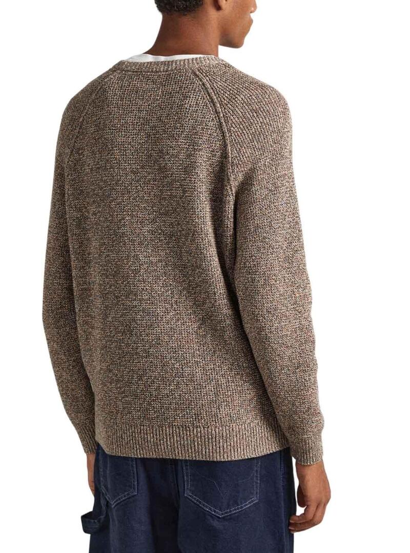 Pullover Pepe Jeans Sherwood Marrone per Uomo