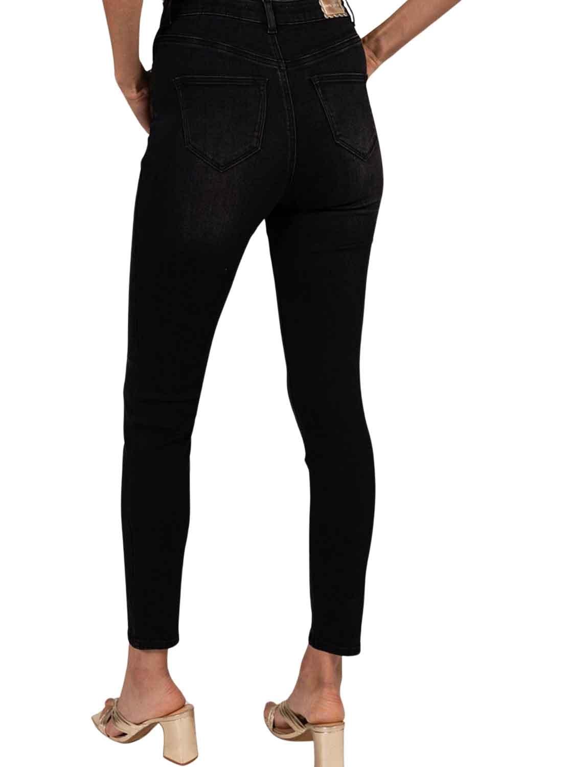 Pantaloni Jeans Naf Naf Style Nero per Donna