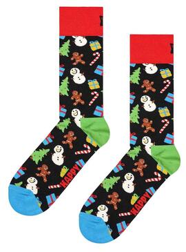 Calzini Happy Socks Natale Nero