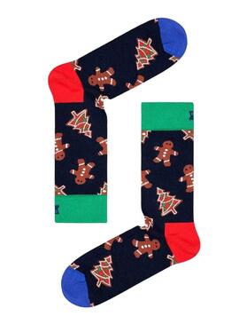 Calzini Happy Socks Pan di zenzero Blu Navy