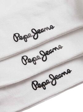 Pack 3 Calzini Pepe Jeans Ribetes Bianco Donna
