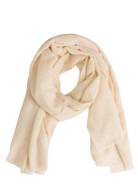 Sciarpa Naf Naf Metalizzato Beige per Donna