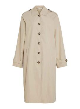 Trench Vila Vibalinja Beige per Donna
