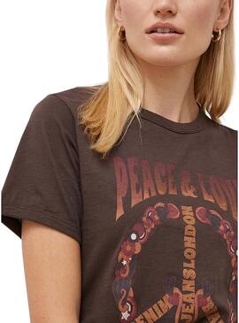 T-Shirt Pepe Jeans Cala Marrone per Donna