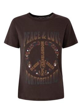 T-Shirt Pepe Jeans Cala Marrone per Donna