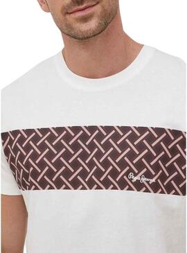 T-Shirt Pepe Jeans Kane Beige per Uomo