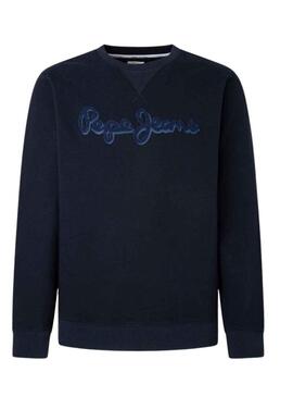 Felpa Pepe Jeans Ryan Blu Navy per Uomo