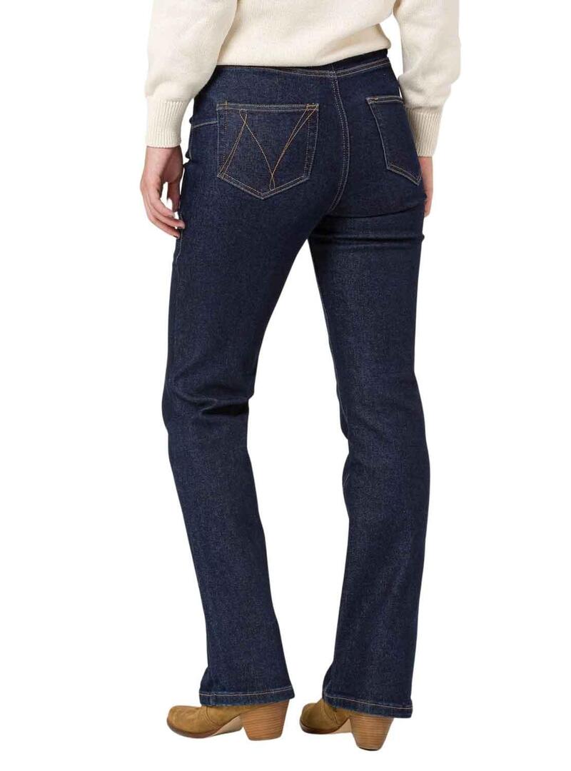 Pantaloni Jeans Naf Naf Brut Blu Navy per Donna
