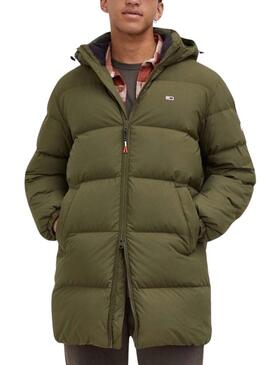 Parka Tommy Jeans Essential Down Verde per Uomo
