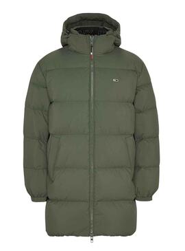 Parka Tommy Jeans Essential Down Verde per Uomo