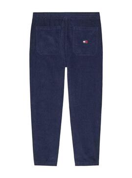 Pantaloni Tommy Jeans Corduroy Blu Navy Uomo