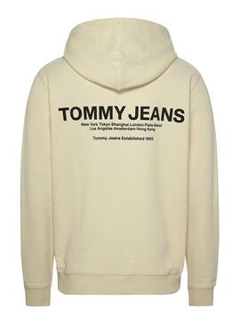 Felpa Tommy Jeans Graphic Hoodie Beige